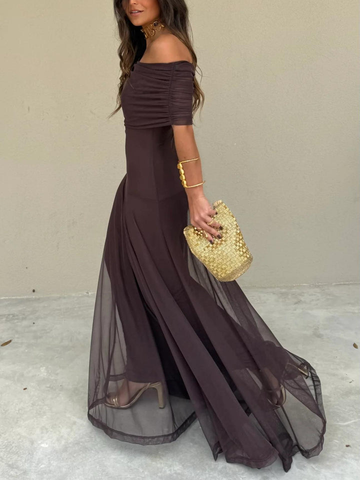 Damen Abendkleid mit freier Schulter | Maxi