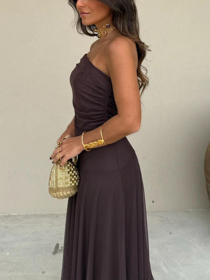 Damen Abendkleid mit freier Schulter | Maxi