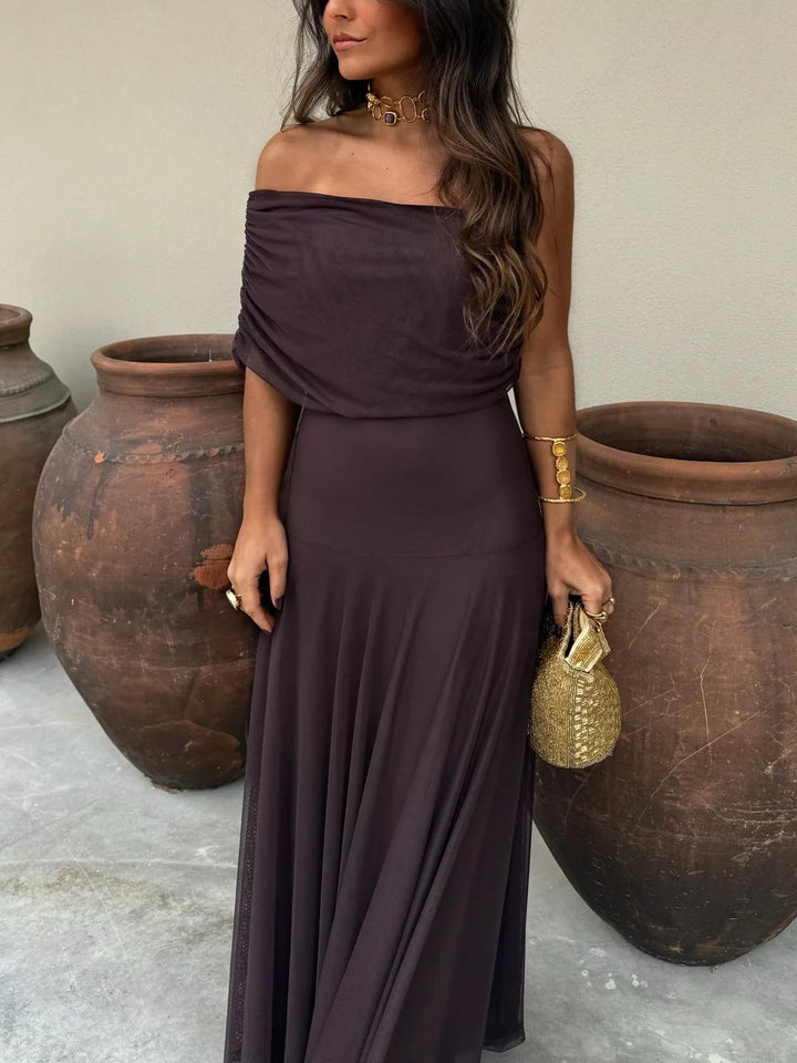 Damen Abendkleid mit freier Schulter | Maxi