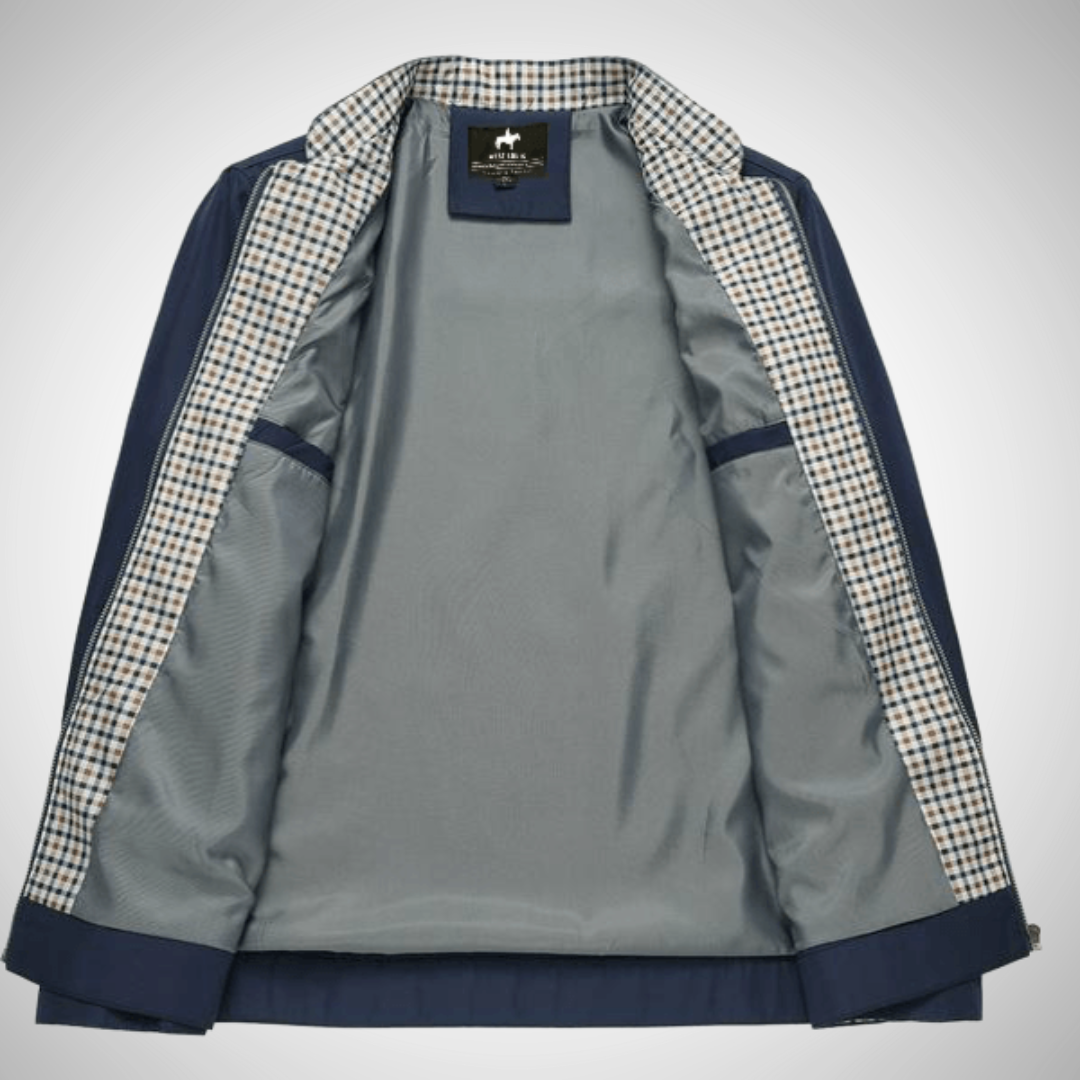 Men's Casual Jacket with Zipper | Stand Collar