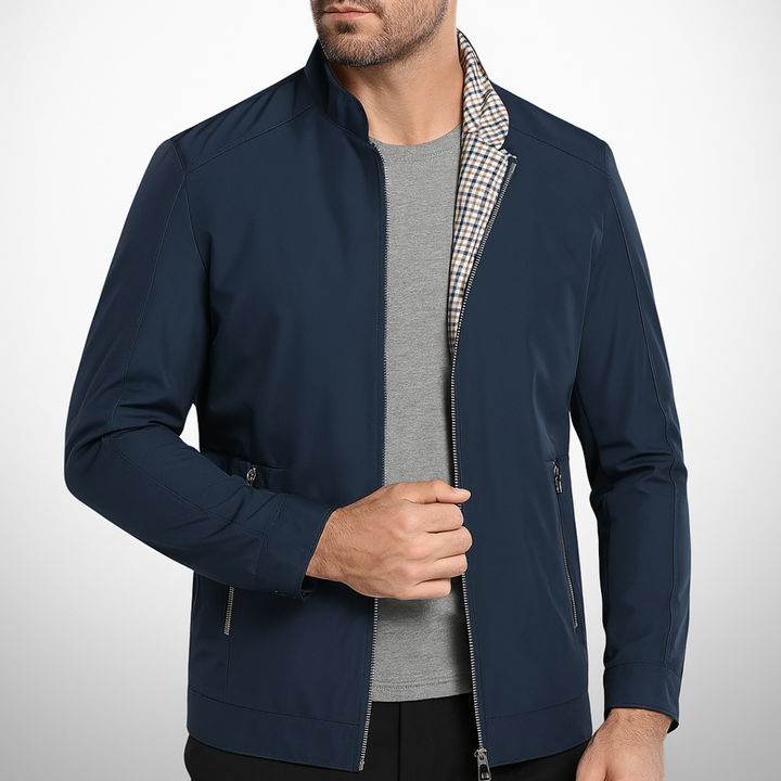 Men's Casual Jacket with Zipper | Stand Collar
