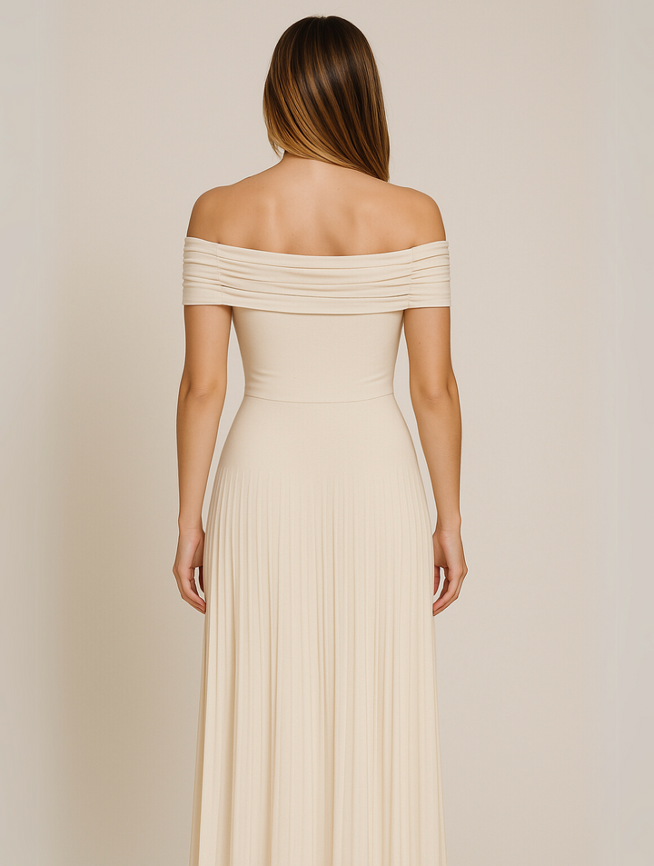 Damen Hochzeitskleid mit freiliegenden Schultern | Maxi