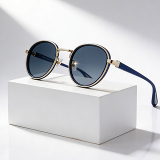 Unisex Okrągłe Okulary Przeciwsłoneczne | Vintage