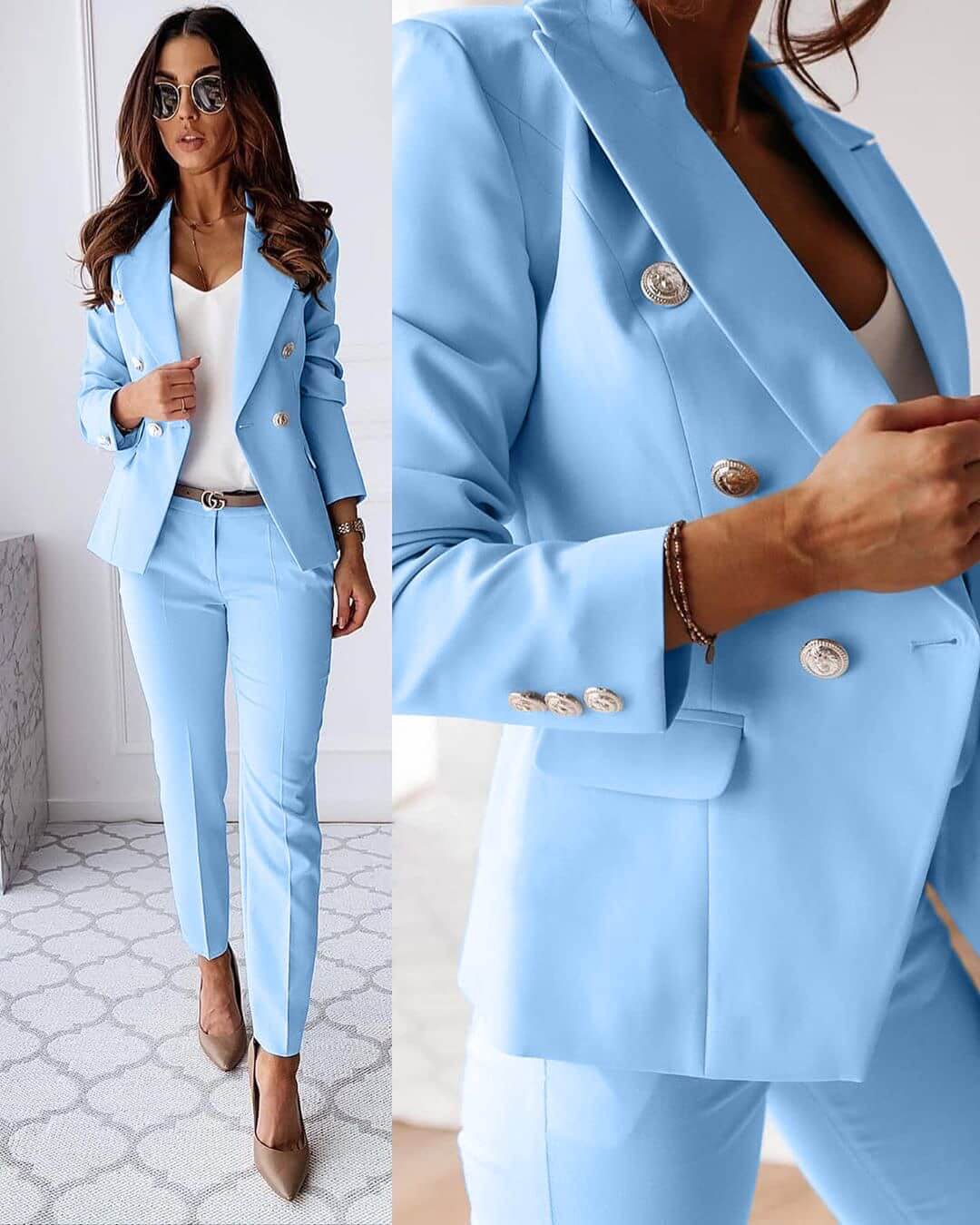 Damen Eleganter Blazer-Anzug | Business