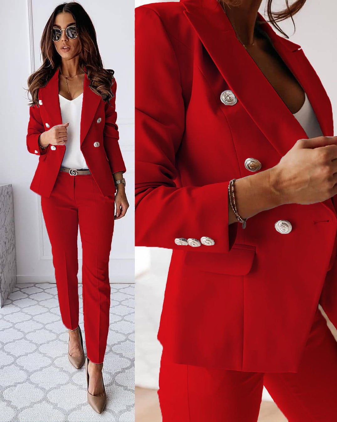 Damen Eleganter Blazer-Anzug | Business