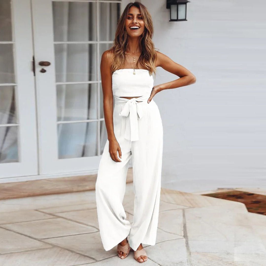 Damen Sommer Jumpsuit | Trägerlos