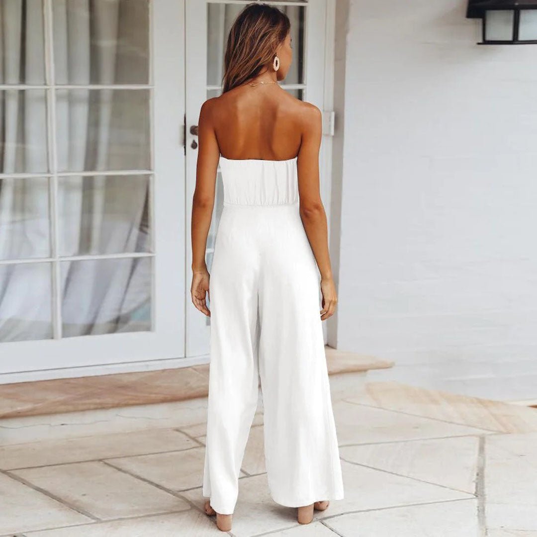 Damen Sommer Jumpsuit | Trägerlos