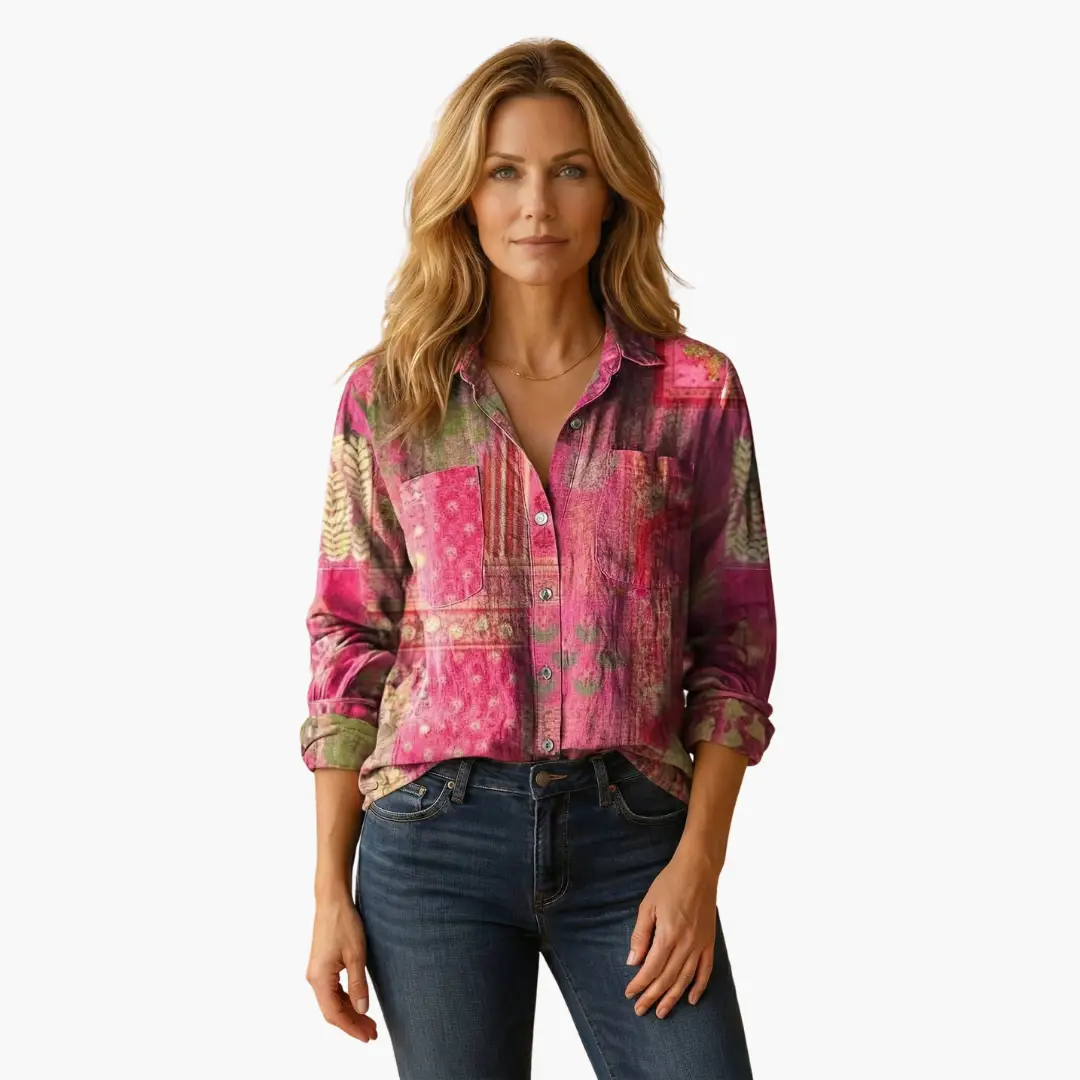 Damen Bluse Boho mit Langarm | Alltag