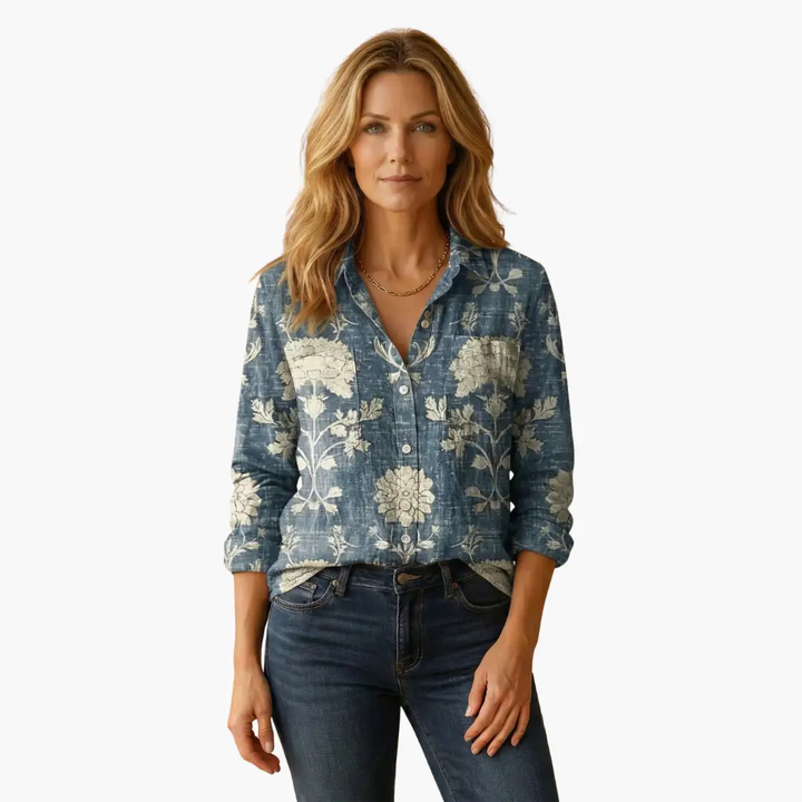 Damen Bluse Boho mit Langarm | Alltag