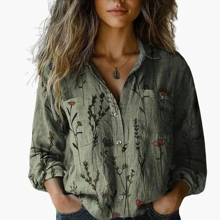 Damen Bluse Boho mit Langarm | Alltag