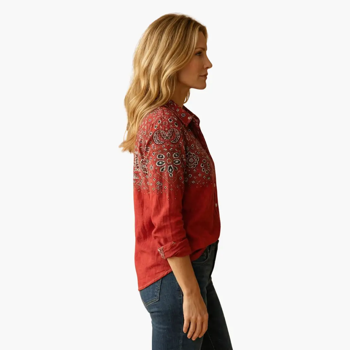 Damen Bluse Boho mit Langarm | Alltag
