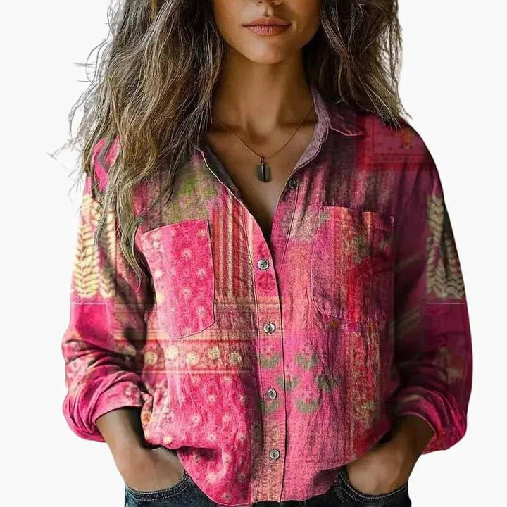 Damen Bluse Boho mit Langarm | Alltag