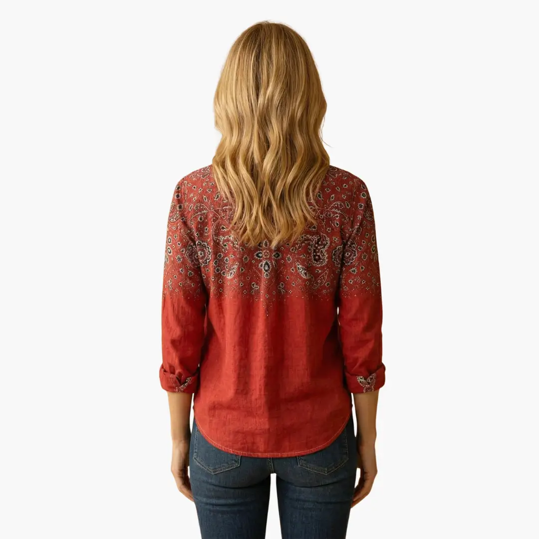 Damen Bluse Boho mit Langarm | Alltag