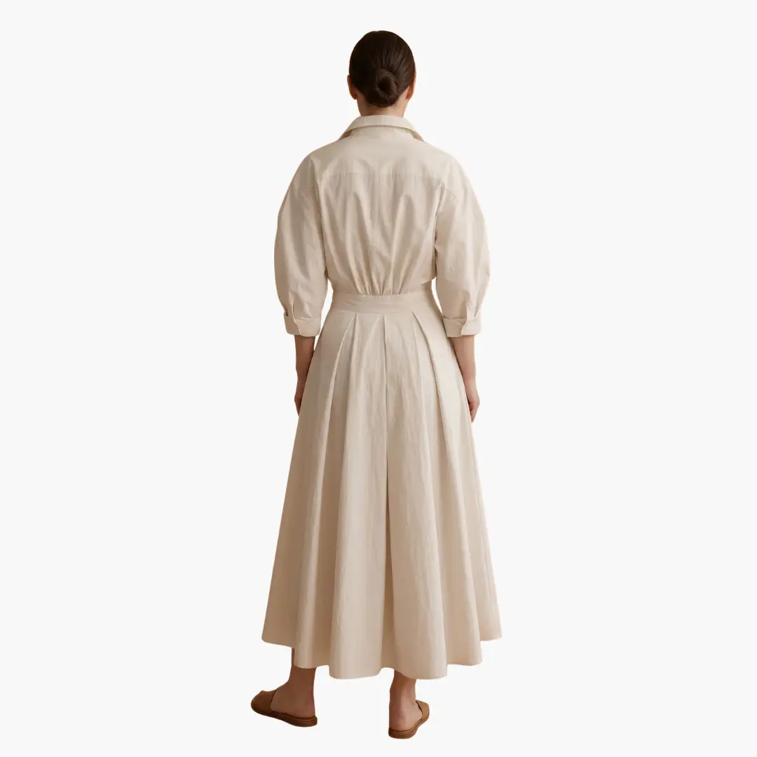 Damen Elegantes Hemdkleid | Maxi