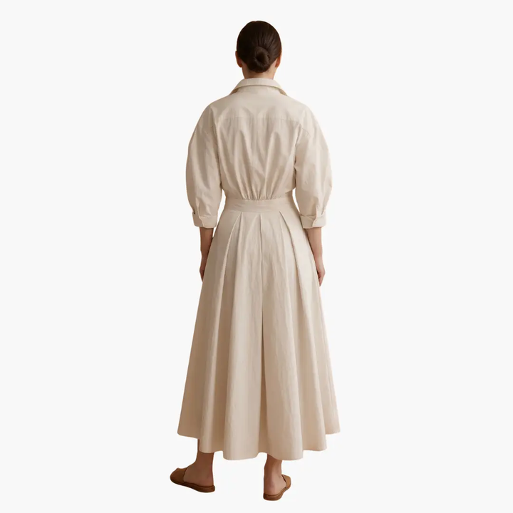 Damen Elegantes Hemdkleid | Maxi