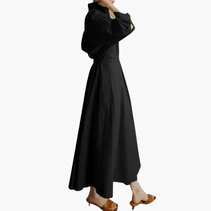 Damen Elegantes Hemdkleid | Maxi