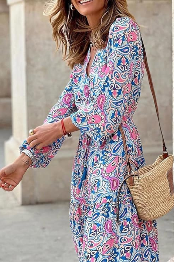 Damen Boho Sommerkleid | Maxi
