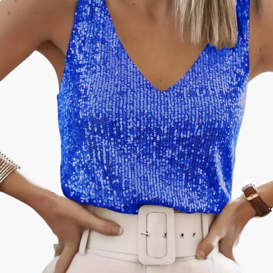 Damen Pailletten-Top | Party