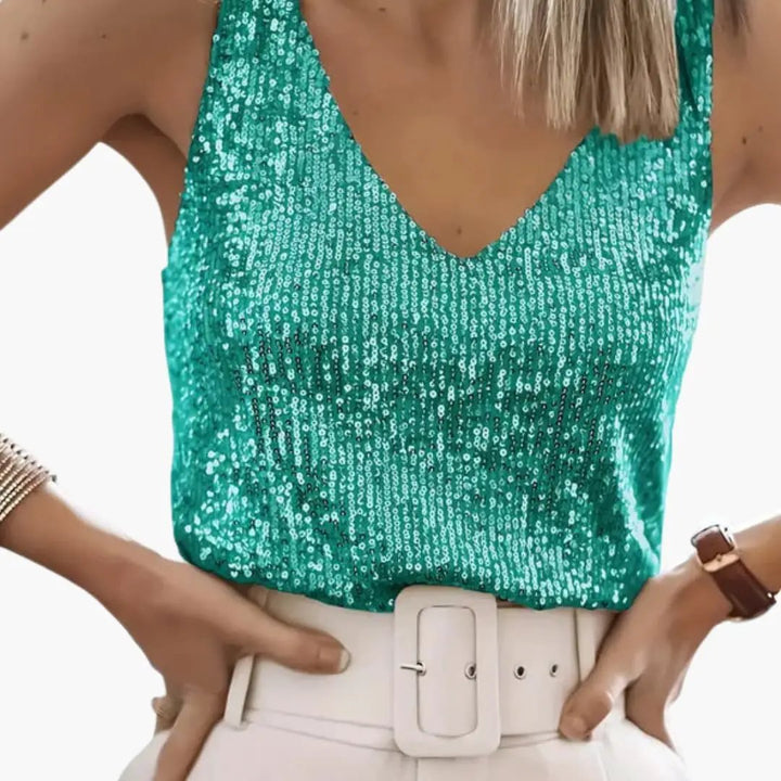 Damen Pailletten-Top | Party
