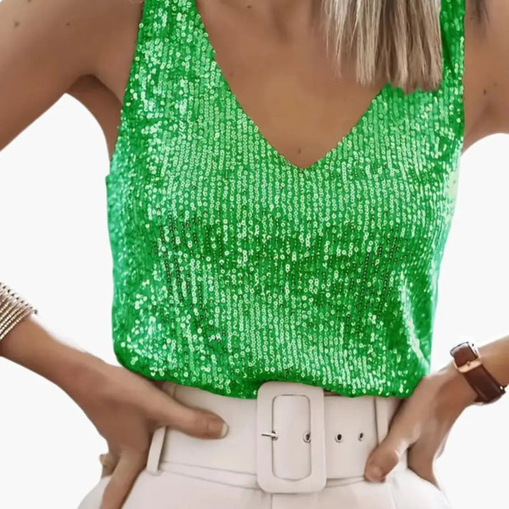 Damen Pailletten-Top | Party