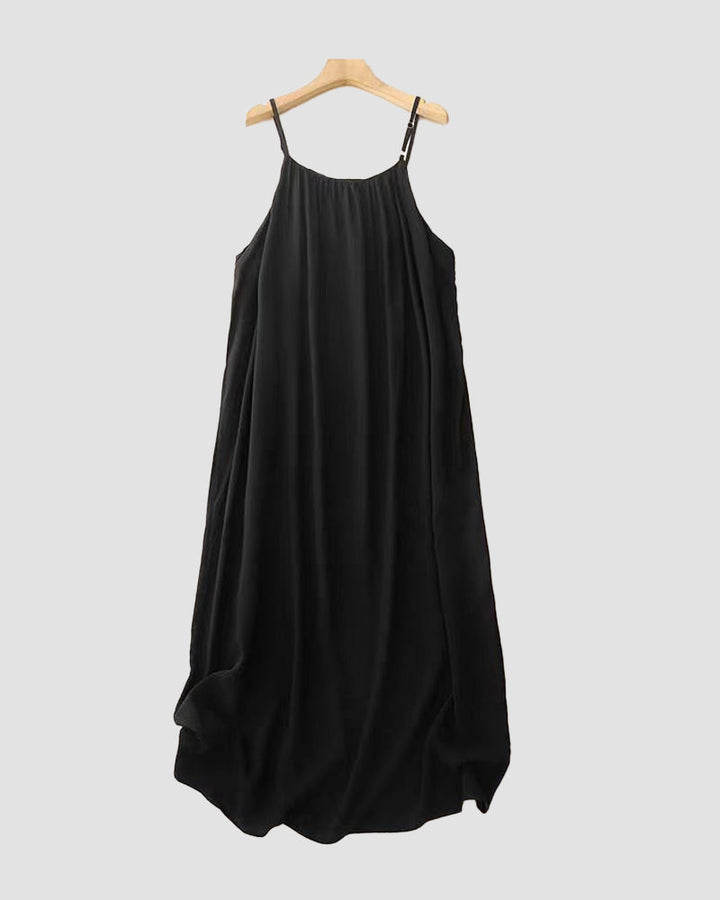 Damen Spaghetti-Träger Kleid Casual | Maxi