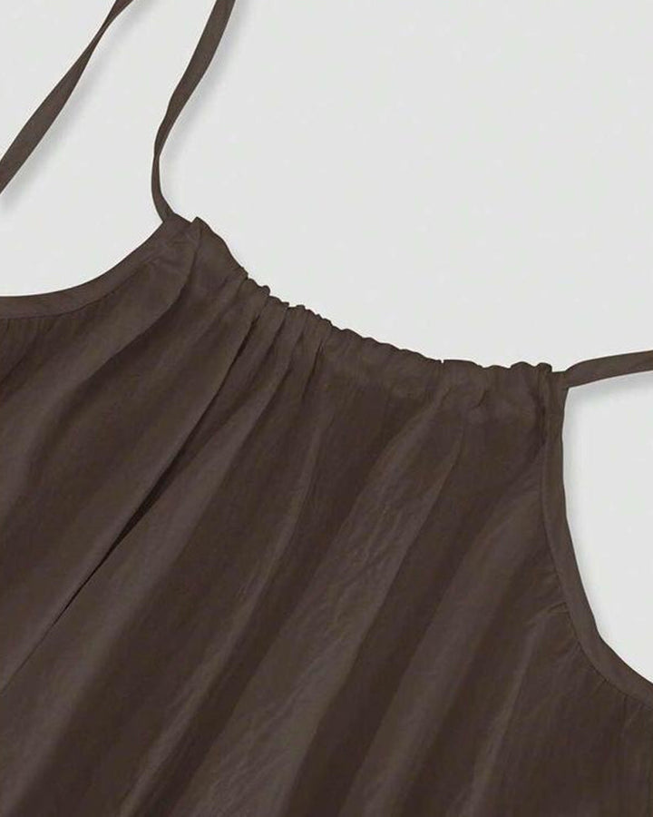 Damen Spaghetti-Träger Kleid Casual | Maxi