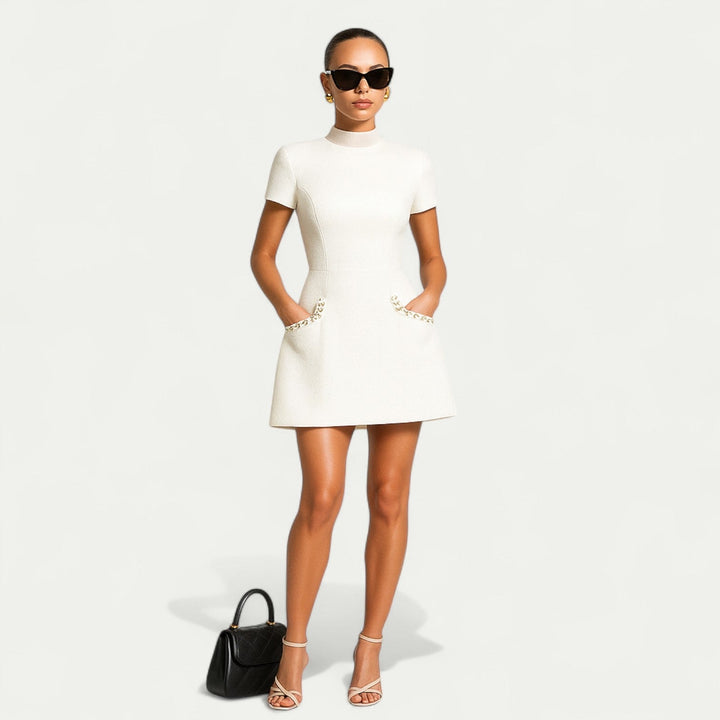 Damen Party-Kleid mit Kurzarm | Mini