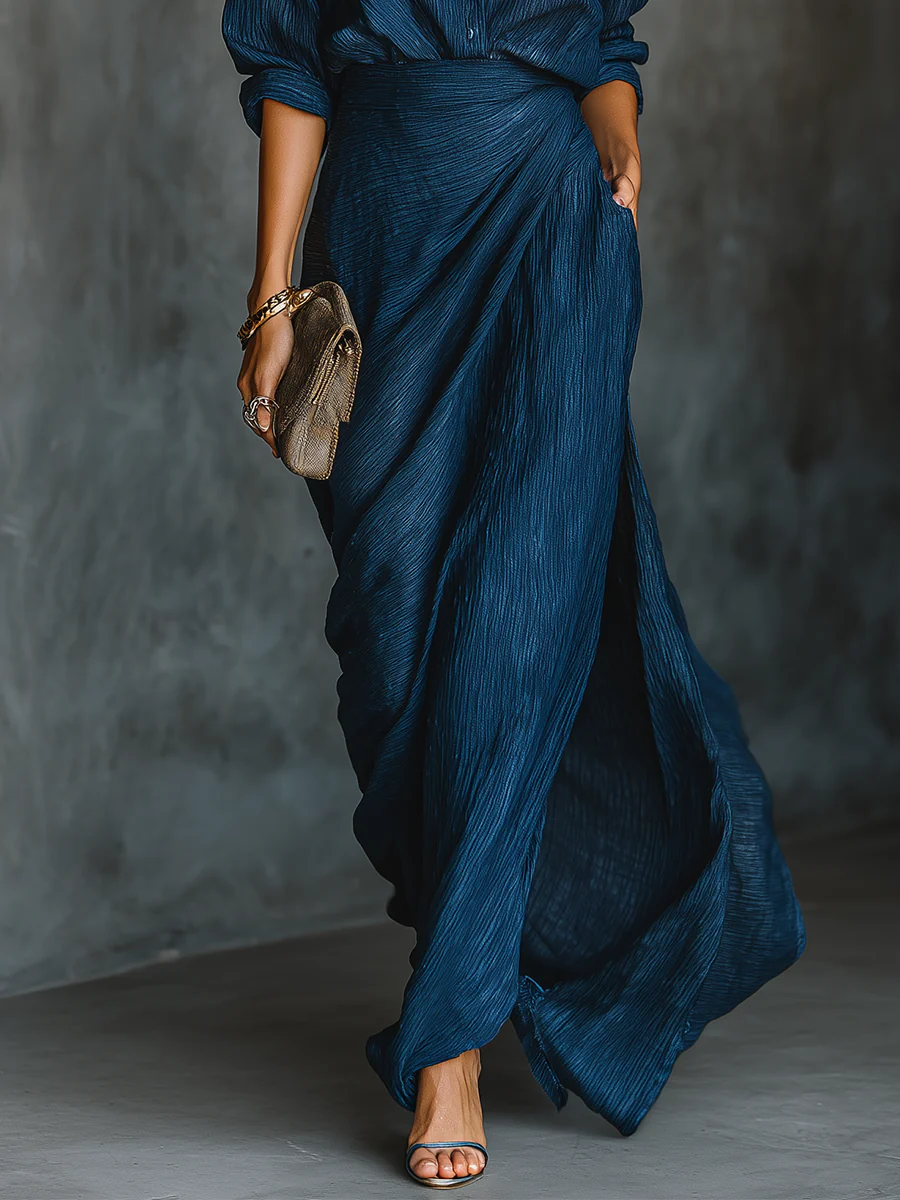 Damen Formelles Hemdkleid | Maxi