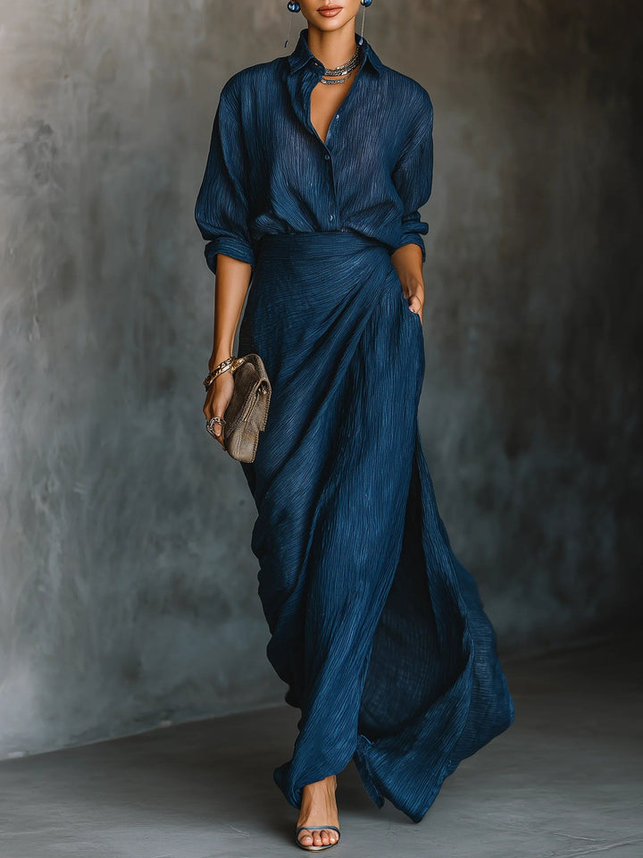 Damen Formelles Hemdkleid | Maxi