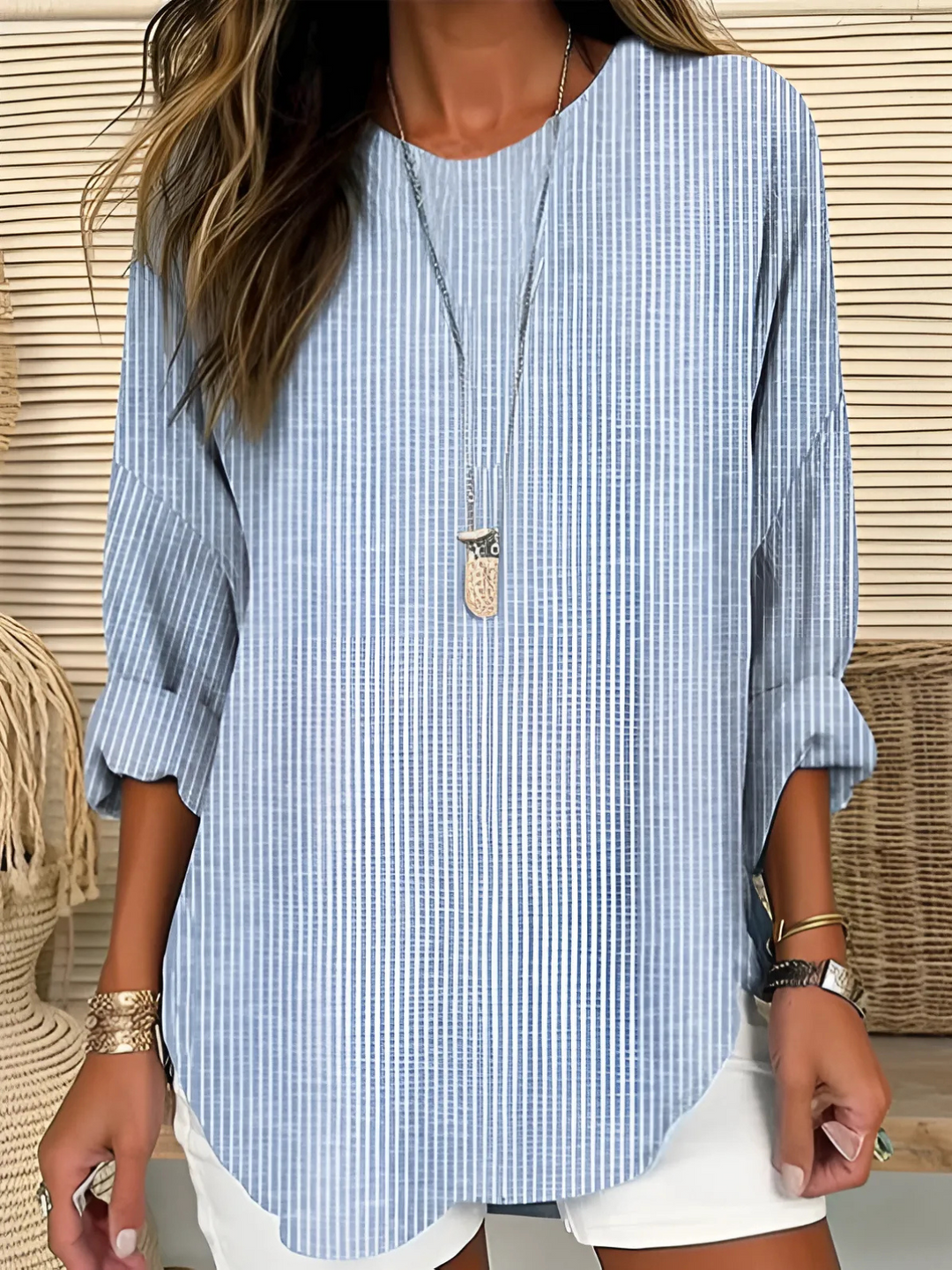 Damen Top Gestreift | Langarm