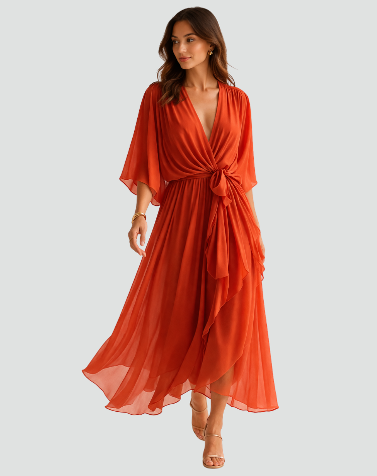 Vestido Feminino Envelope de Verão | Longo