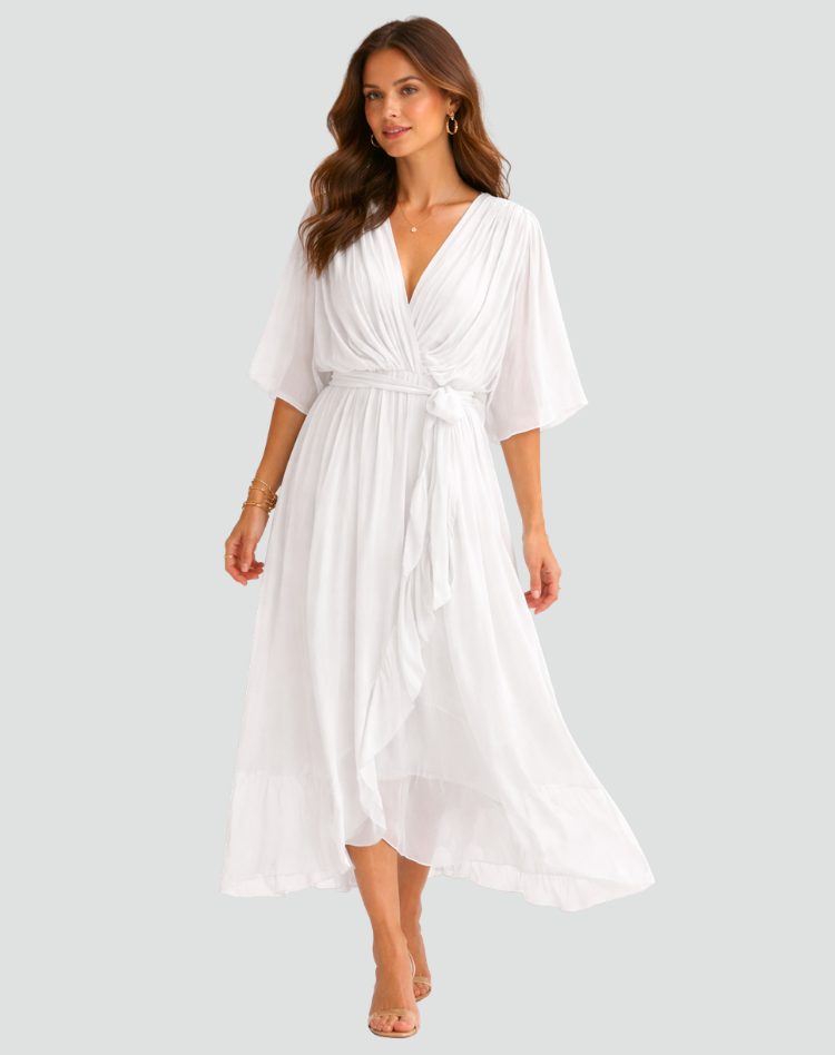 Vestido Feminino Envelope de Verão | Longo