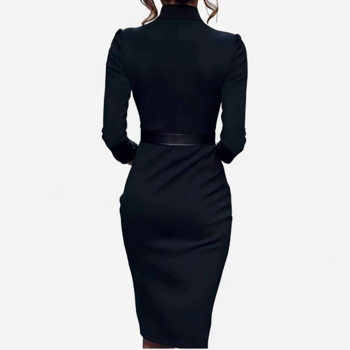 Damen Abendkleid mit langen Ärmeln | Midi