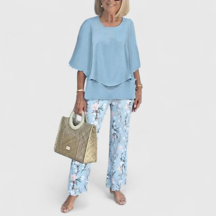 Damen Zweiteiliger Set mit Muster | Casual