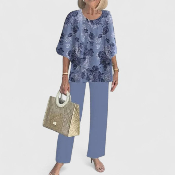 Damen Zweiteiliger Set mit Muster | Casual