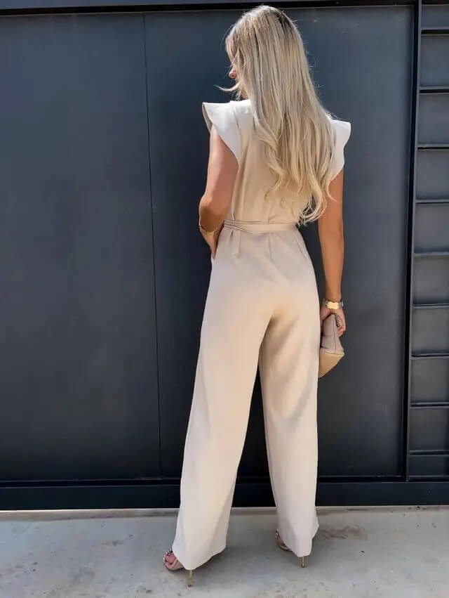 Men's Elegant Jumpsuit with Ruffles | Wide Legs