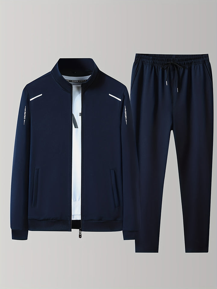 Herren Winter Trainingsanzug | Reißverschluss-Pullover und Jogginghose