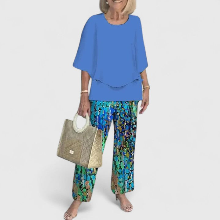 Damen Zweiteiliger Set mit Muster | Casual