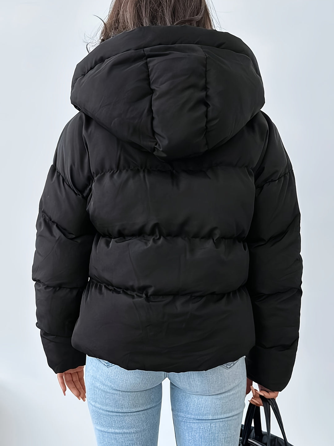 Damen Steppjacke Winter | Kapuze mit Reißverschluss