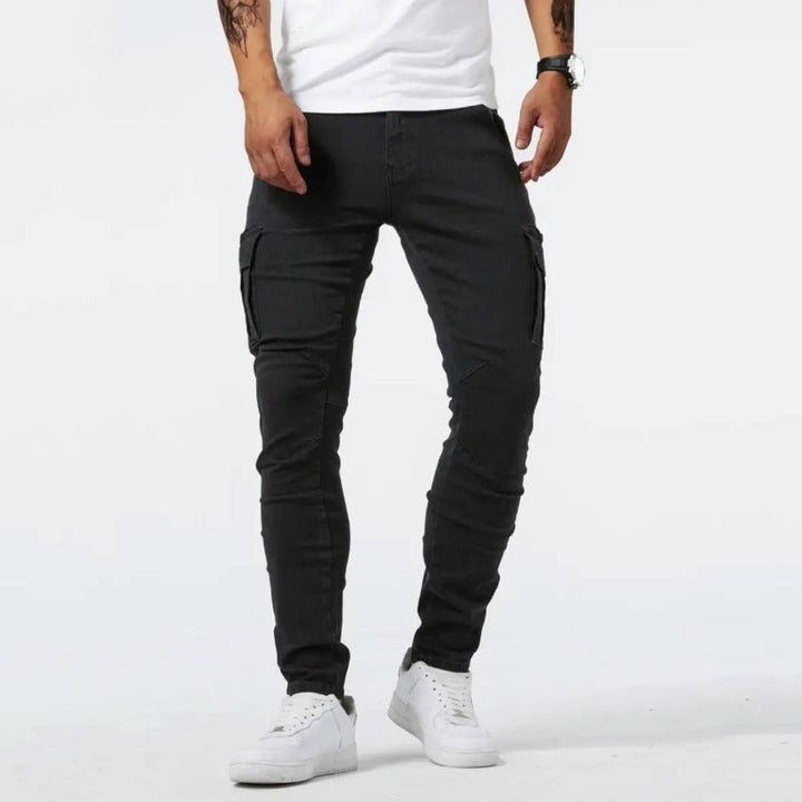 Calça Cargo Masculina Jeans com Stretch | Corte Ajustado