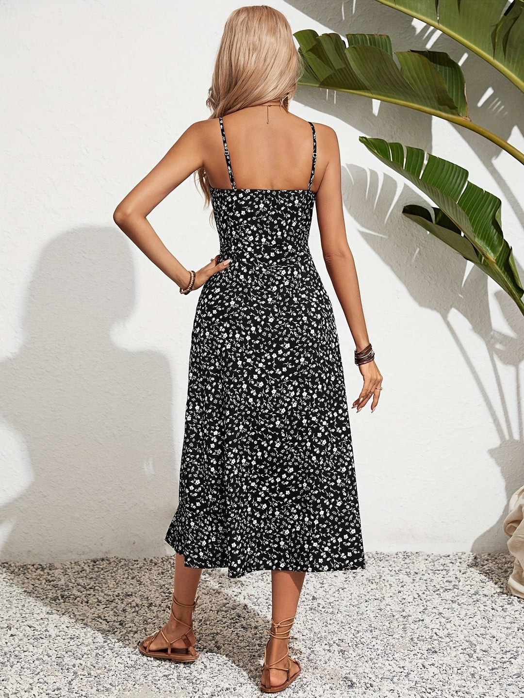 Vestido de Verão Feminino com Estampa Floral | Midi