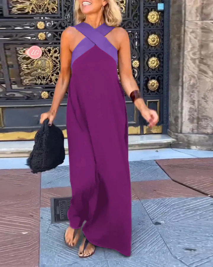 Damen Maxi-Kleid Halter | Ärmellos