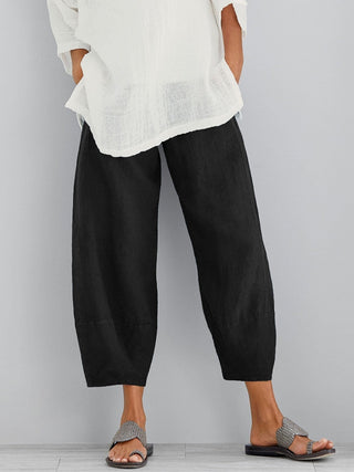 Damskie Spodnie Cropped Relaxed Fit | Szeroka Nogawka
