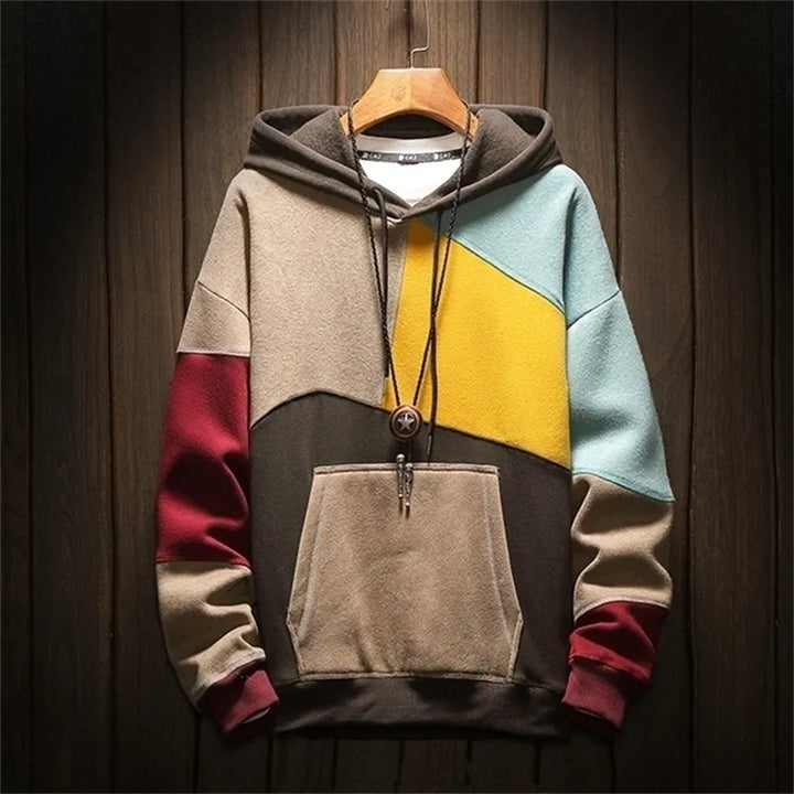 Men's Color Block Hoodie | Long Sleeve