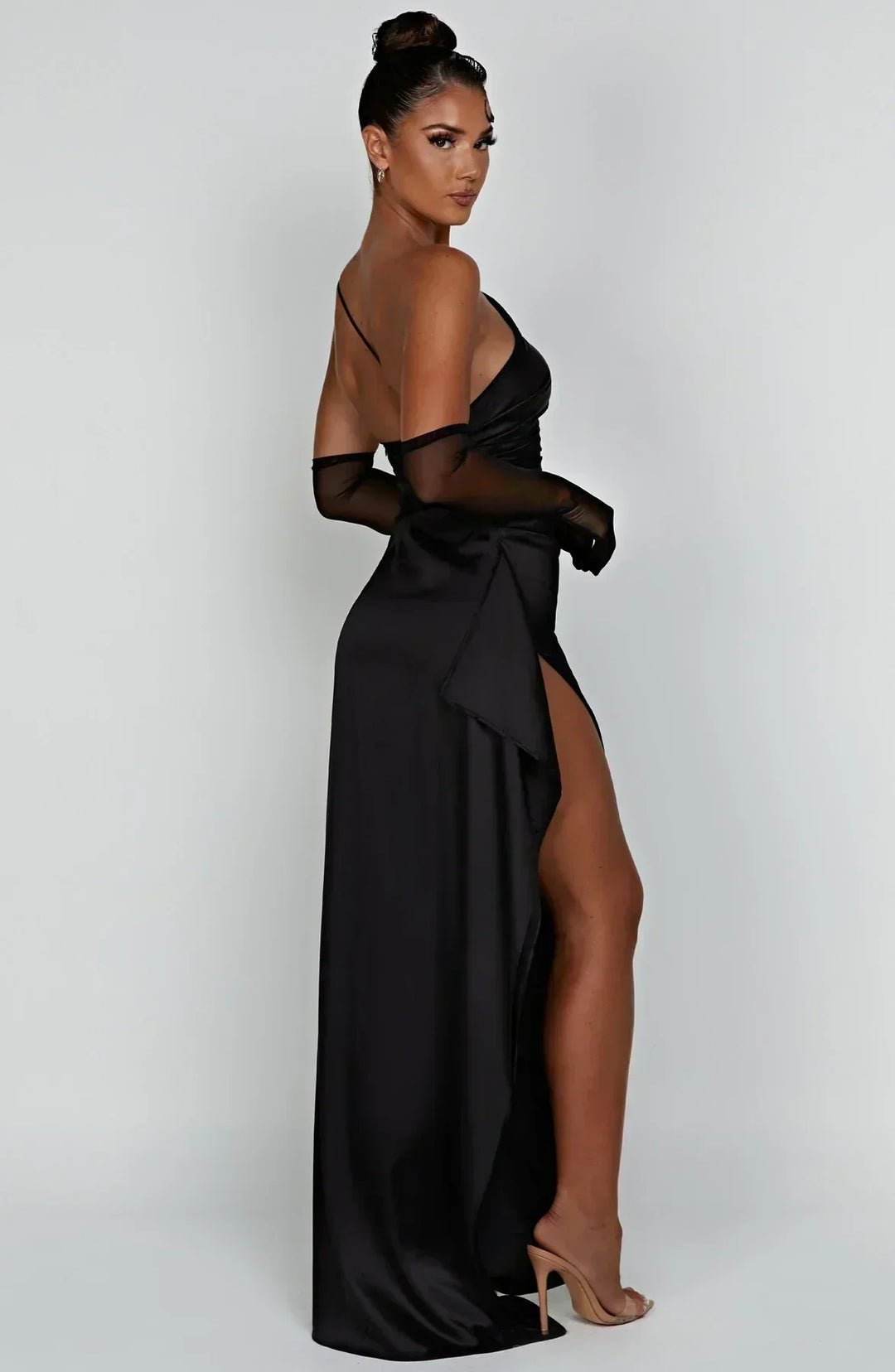 Damen Abendkleid mit einem Schulterriemen | Maxi