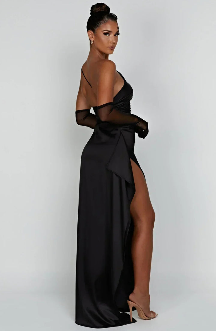 Damen Abendkleid mit einem Schulterriemen | Maxi