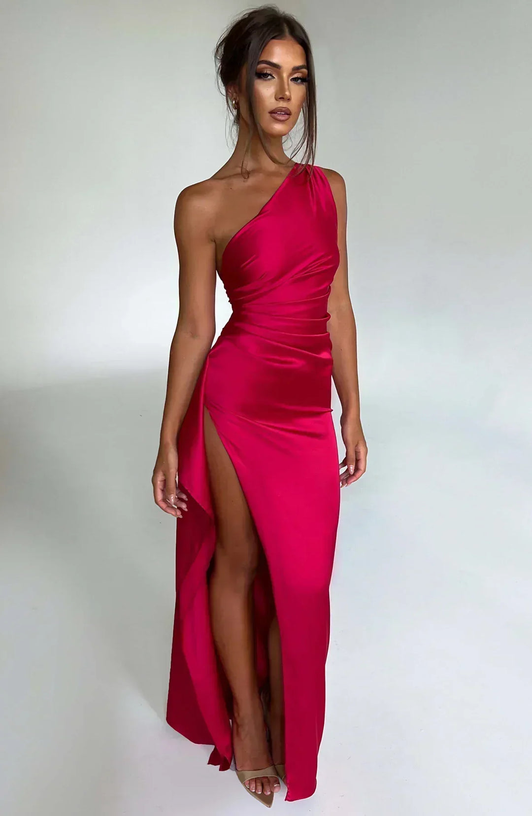 Damen Abendkleid mit einem Schulterriemen | Maxi