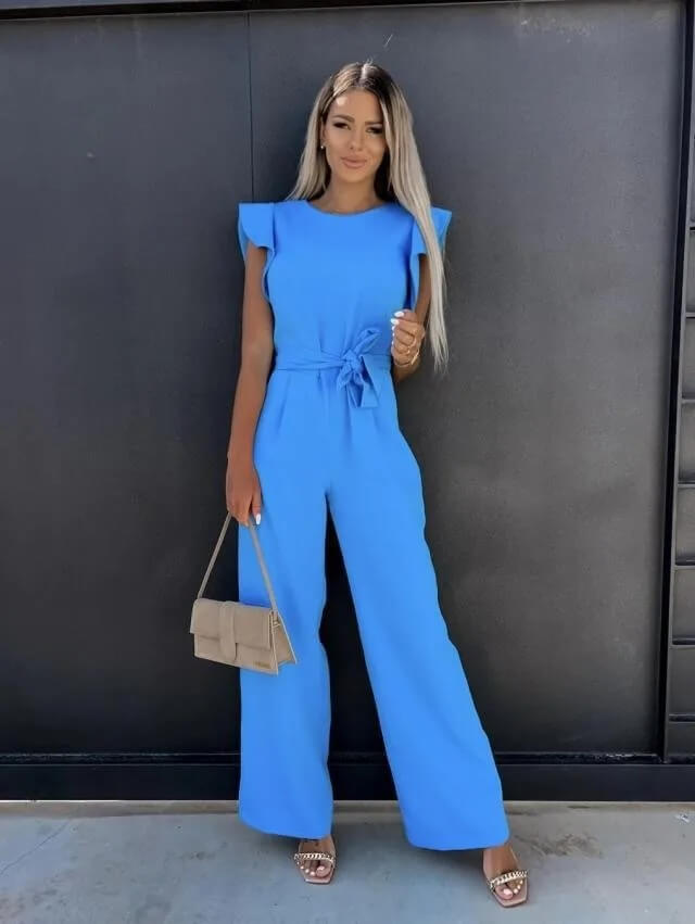 Men's Elegant Jumpsuit with Ruffles | Wide Legs
