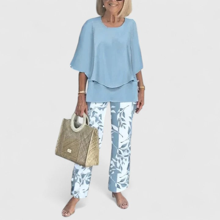 Damen Zweiteiliger Set mit Muster | Casual