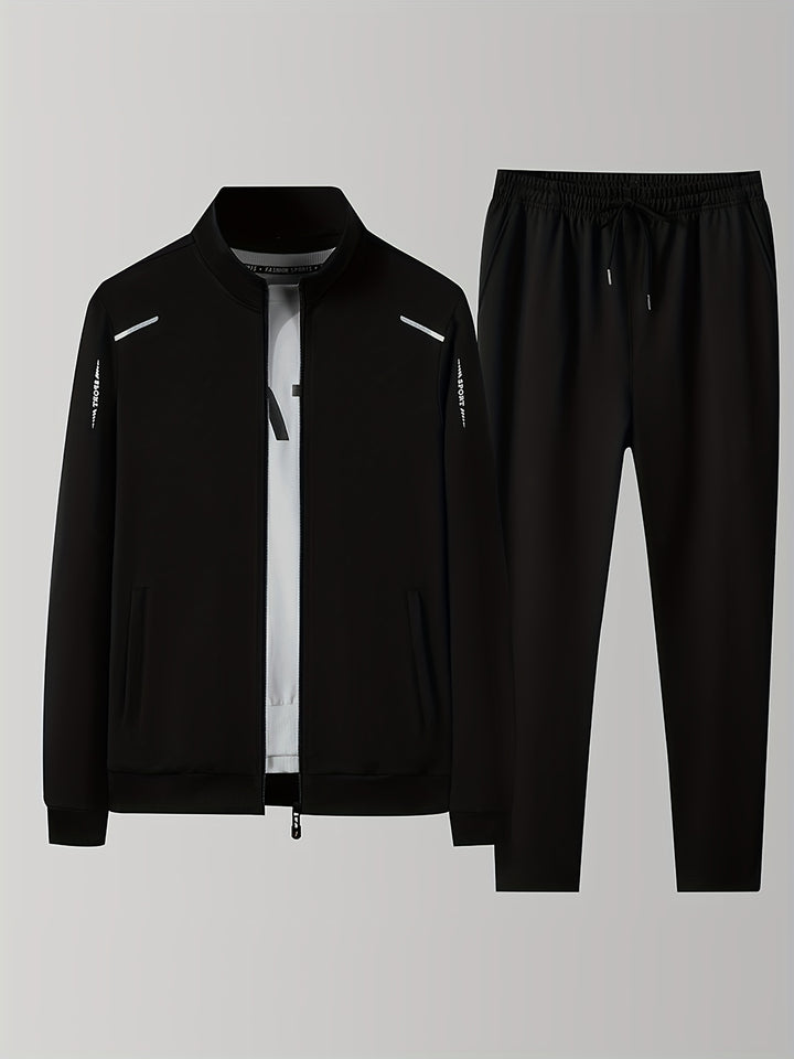 Herren Winter Trainingsanzug | Reißverschluss-Pullover und Jogginghose